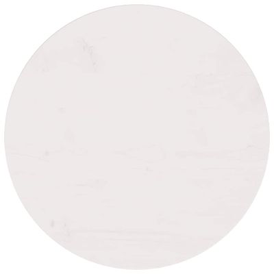 vidaXL Stolová doska biela Ø50x2,5 cm masívna borovica