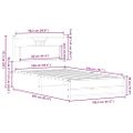vidaXL Posteľný rám bez matraca hnedý dub 100x200 cm kompozitné drevo