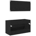 vidaXL Skriňa pod umývadlo Čierny dub 90 x 45 x 1.5 cm