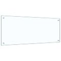 vidaXL Kuchynský obklad 2 ks Priehľadná 100 x 40 cm tvrdené sklo