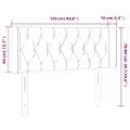vidaXL Čelo postele s LED zelené 103x16x78/88 cm látka