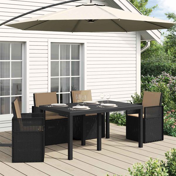vidaXL Sedadlové a zadné vankúše 4 pcs Sivohnedá 47 x 45 x 2 cm