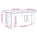 vidaXL Konferenčný stolík lesklý biely 100x60x42 cm drevotrieska