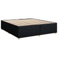 vidaXL Posteľný rám boxspring s matracom čierny 180x200 cm látka