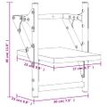 vidaXL Nástenné police s tyčami 2 ks dymový dub 20x25x30 cm