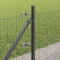 vidaXL Zvarené drôtené pletivo s betónovým základom 50 x 0,6 m Sivá