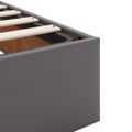 vidaXL Osmanský rám postele s matracom sivá 100x200 cm umelá koža
