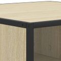 vidaXL Konferenčný stolík sonoma 100x100x30 cm kompozitné drevo a kov