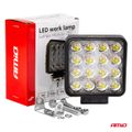 LED pracovné svetlo 16x LED AWL05 EMC 108x108 48W FLAT 9-60V