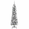 vidaXL Umelý vianočný stromček Biela 180 cm PVC, kov a plast
