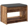 vidaXL Predsieňová lavica Staré drevo 63 x 38 x 45 cm