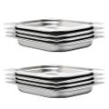vidaXL Gastronádoby 8 ks, GN 1/2, 40 mm, nehrdzavejúca oceľ