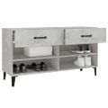 vidaXL Botník betónovo sivý 102x35x55cm spracované drevo