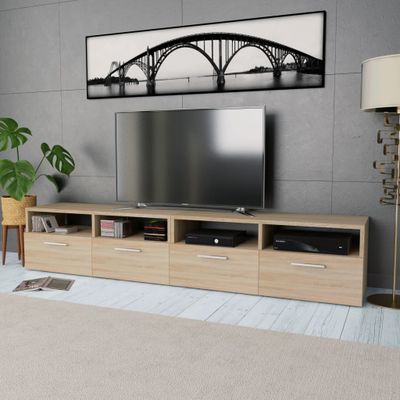 vidaXL TV skrinky 2 ks, kompozitné drevo 95x35x36 cm, dubové