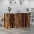 vidaXL Recepčný stôl staré drevo 200x50x103,5 cm kompozitné drevo