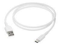 USB kábel - USB (M) do USB-C (M) - 1 m - biela