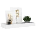 vidaXL Terasové nástenné police 4 ks biele 40x15x4 cm MDF