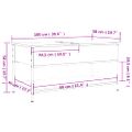 vidaXL Konferenčný stolík hnedý dub 100x50x50 cm kompozit. drevo a kov