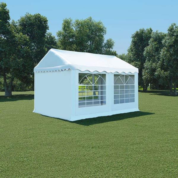vidaXL Záhradný stan z PVC, 3x4 m, biely