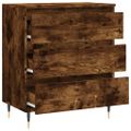 vidaXL Komoda dymový dub 60x35x70 cm spracované drevo