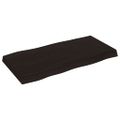 vidaXL Stolová doska tmavohnedá 80x40x(2-6)cm ošetrený masív hrany