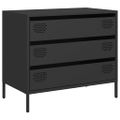 vidaXL Komoda čierna 68x39x58,5 cm oceľ valcovaná za studena