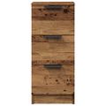 vidaXL Komoda staré drevo 30x30x70 cm spracované drevo