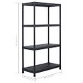 vidaXL Regále s úložnými poličkami 5ks čierne 60x30x138 cm plast