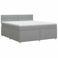 vidaXL Posteľ boxspring s matracom Svetlosivá 140 x 200 cm Látka