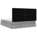 vidaXL LED úložná posteľ s matracom Svetlosivá 180 x 200 cm Látka
