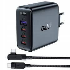 Nabíjačka Wall charger Acefast A37 PD100W GAN, 4x USB, 100W (black)