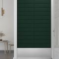 vidaXL Nástenné panely 12 ks tmavozelené 60x15 cm látkové 1,08 m²