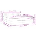 vidaXL Posteľný rám boxsping s matracom ružový 200x220 cm zamat