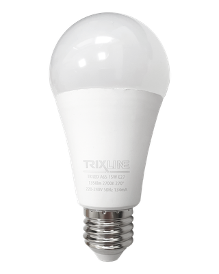 LED žiarovka Trixline 15W 1350lm E27 A65 teplá biela