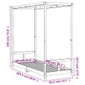 vidaXL Rám detskej postele čierny 80x200 cm masívna borovica