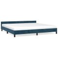 vidaXL Rám postele bez matraca tmavomodrý 200x200 cm zamat