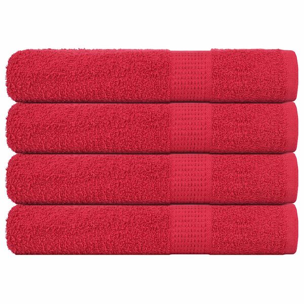 vidaXL Uteráky FROGN 4 ks červené 100x200 cm 360 g/m²