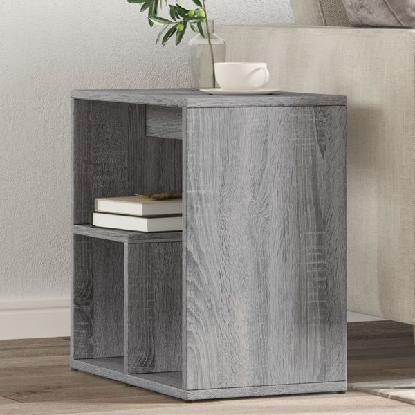 vidaXL Príručný stolík sivý dub sonoma 50x30x50 cm spracované drevo