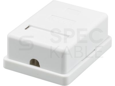 Zásuvka NEKU CAT5E FTP 1 x RJ45 na omietku biela