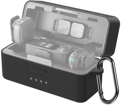 PULUZ Silikónové nabíjacie puzdro Ochranný kryt pre DJI Mic 3 (čierny)