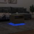 vidaXL Konferenčný stolík s LED svetlami dub sonoma 50x49x40 cm
