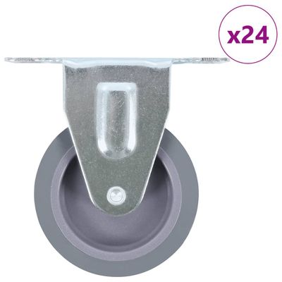 vidaXL 24 ks pevných koliesok 75 mm