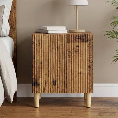 vidaXL Nočný stolík Staré drevo 43 x 34,5 x 50 cm Kompozitné drevo