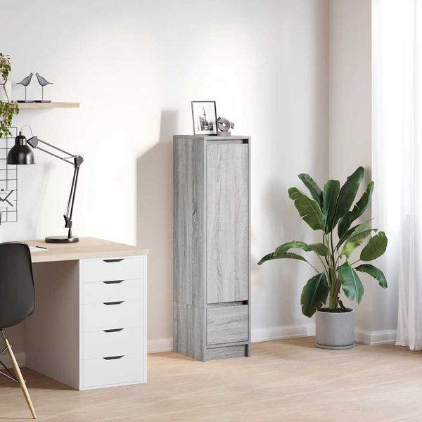 vidaXL Highboard Grey Sonoma 29,5x34x119,5 cm Engineered Wood