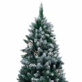 vidaXL Umelý vianočný stromček s LED a setom gulí a šiškami 150 cm