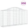 vidaXL Oblúkové gabiónové koše 50 ks 200x30x100/120cm pozinkov. železo