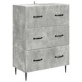 vidaXL Zásuvkový kabinet Betónovo sivá 66 x 34,5 x 89,5 cm