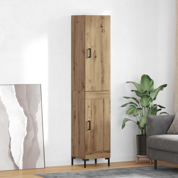 vidaXL Highboard Remeselný dub 69,5 x 34 x 180 cm Kompozitné drevo