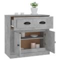 vidaXL Komoda betónovo sivá 70x35,5x67,5 cm spracované drevo