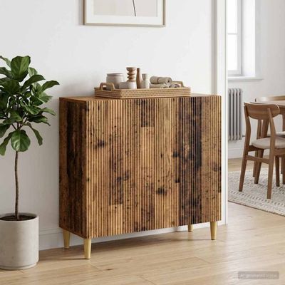 vidaXL Servírovacia skriňa Staré drevo 89 x 34,5 x 80 cm
